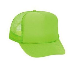 Neon 5 Panel High-Crown Mesh Back Trucker Hat