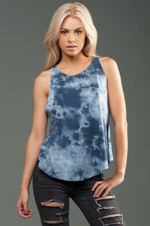 MicroModal Womens Micro Jersey Marble Dyed High Neck Tank
